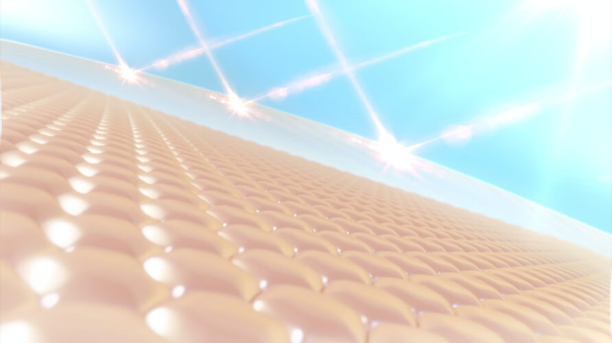 Near-infrared light reflection for base makeup
