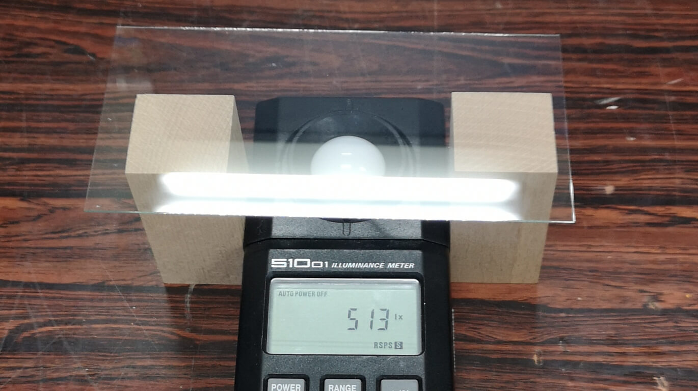 Luminometer experiment(untreated glass)