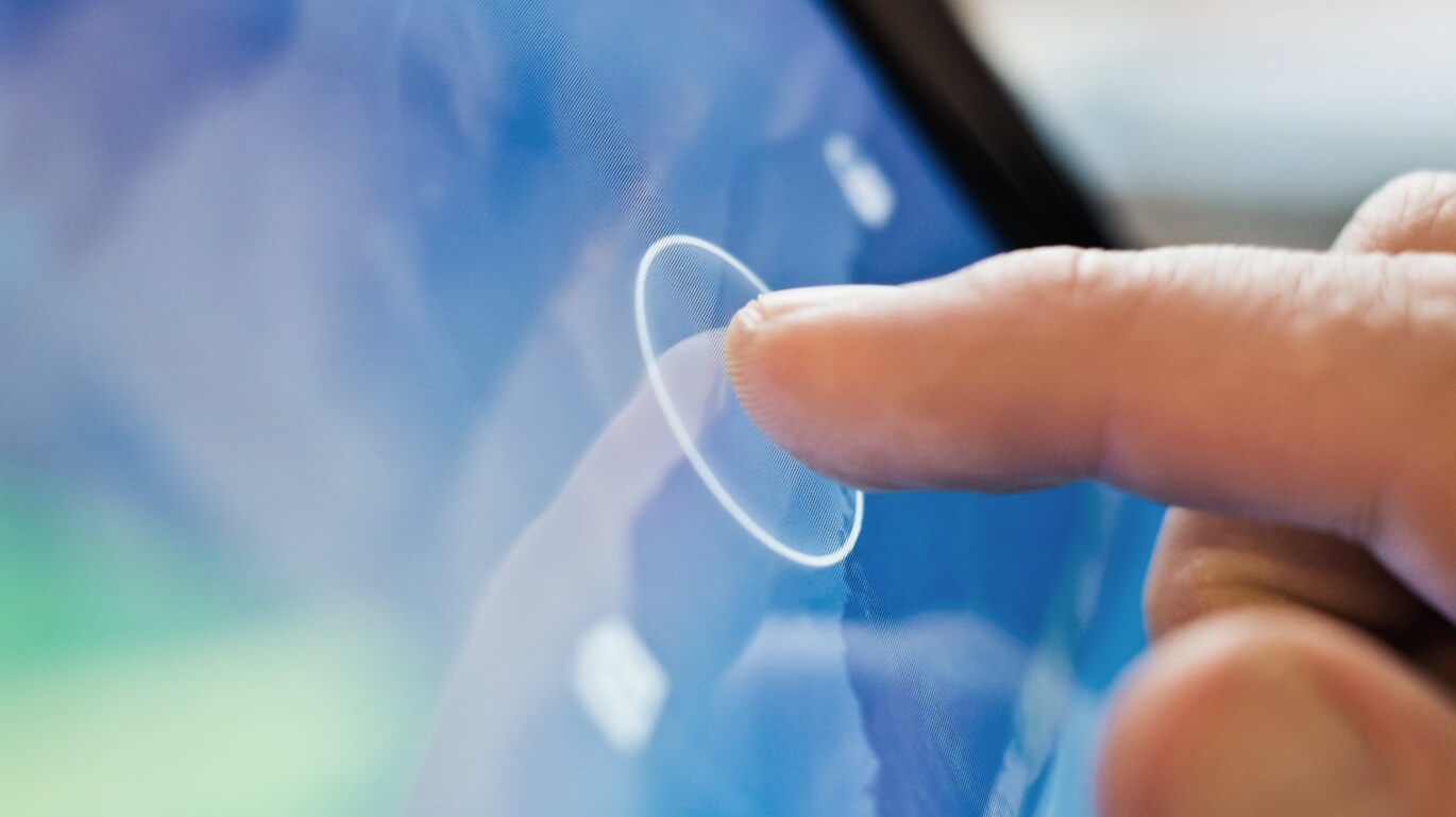 Glass substrate for touch sensor (touch panel, touchpad)